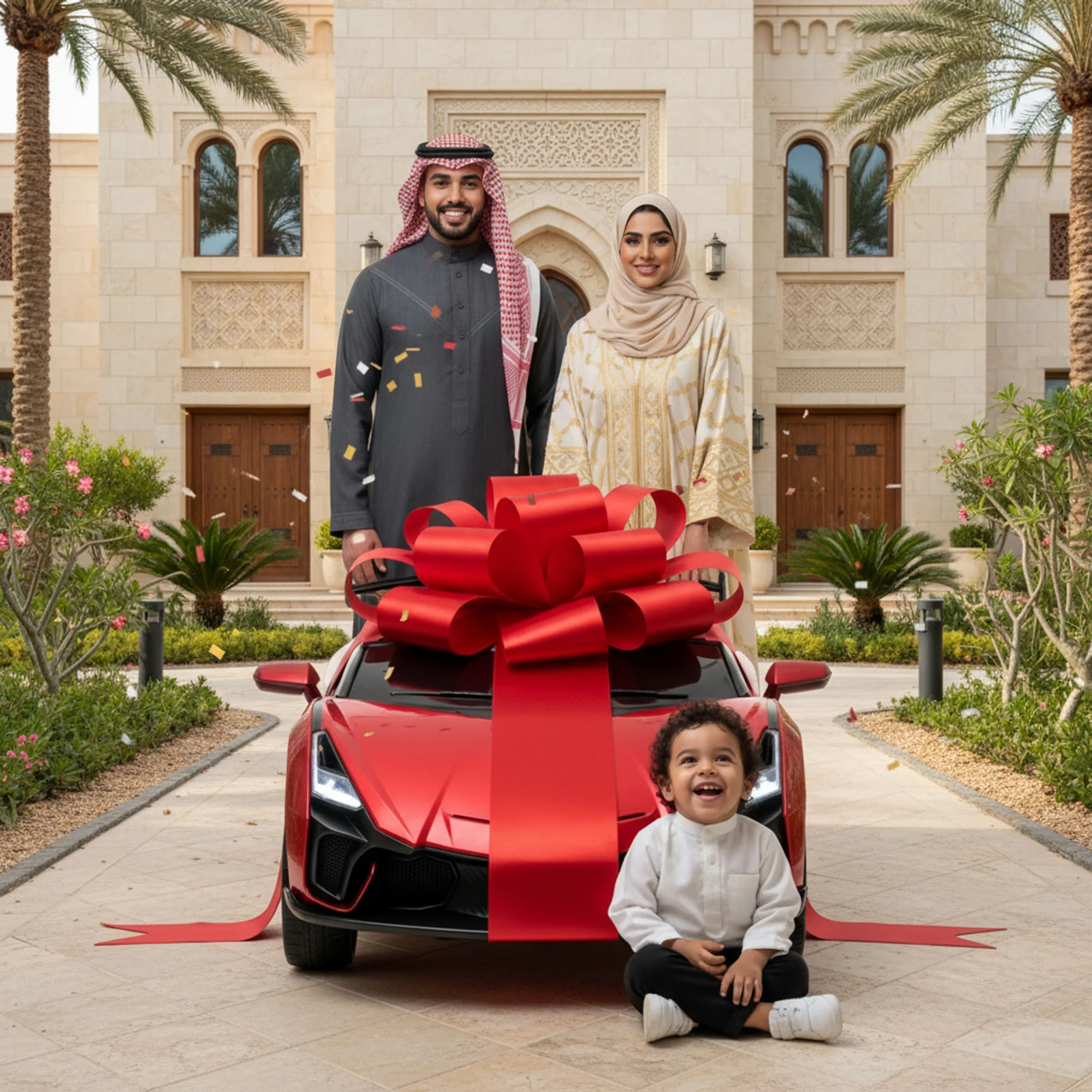 سيارة سباق لامبورغيني- لون أحمر