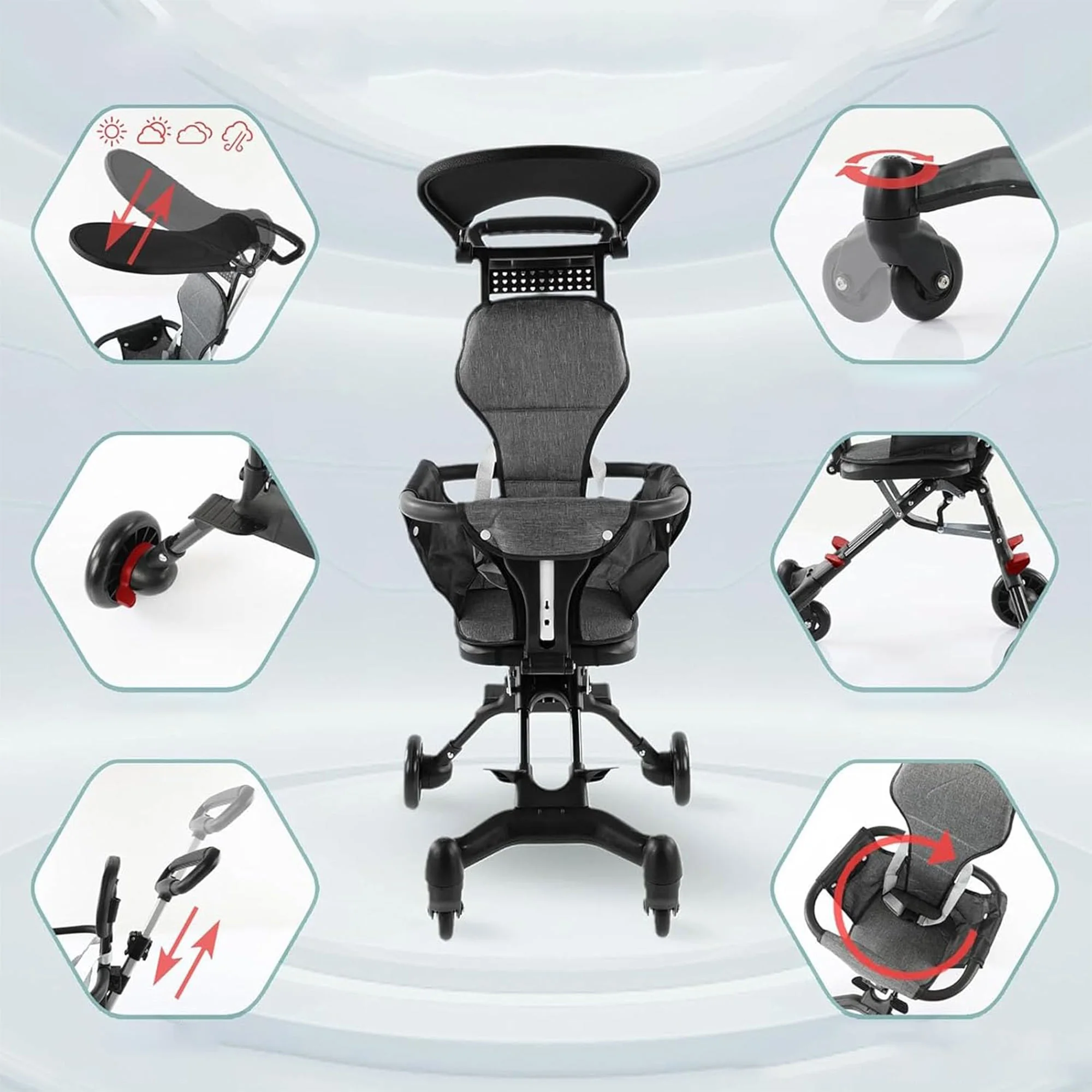 عربة أطفال محمولة للسفر ضمان 6 شهور