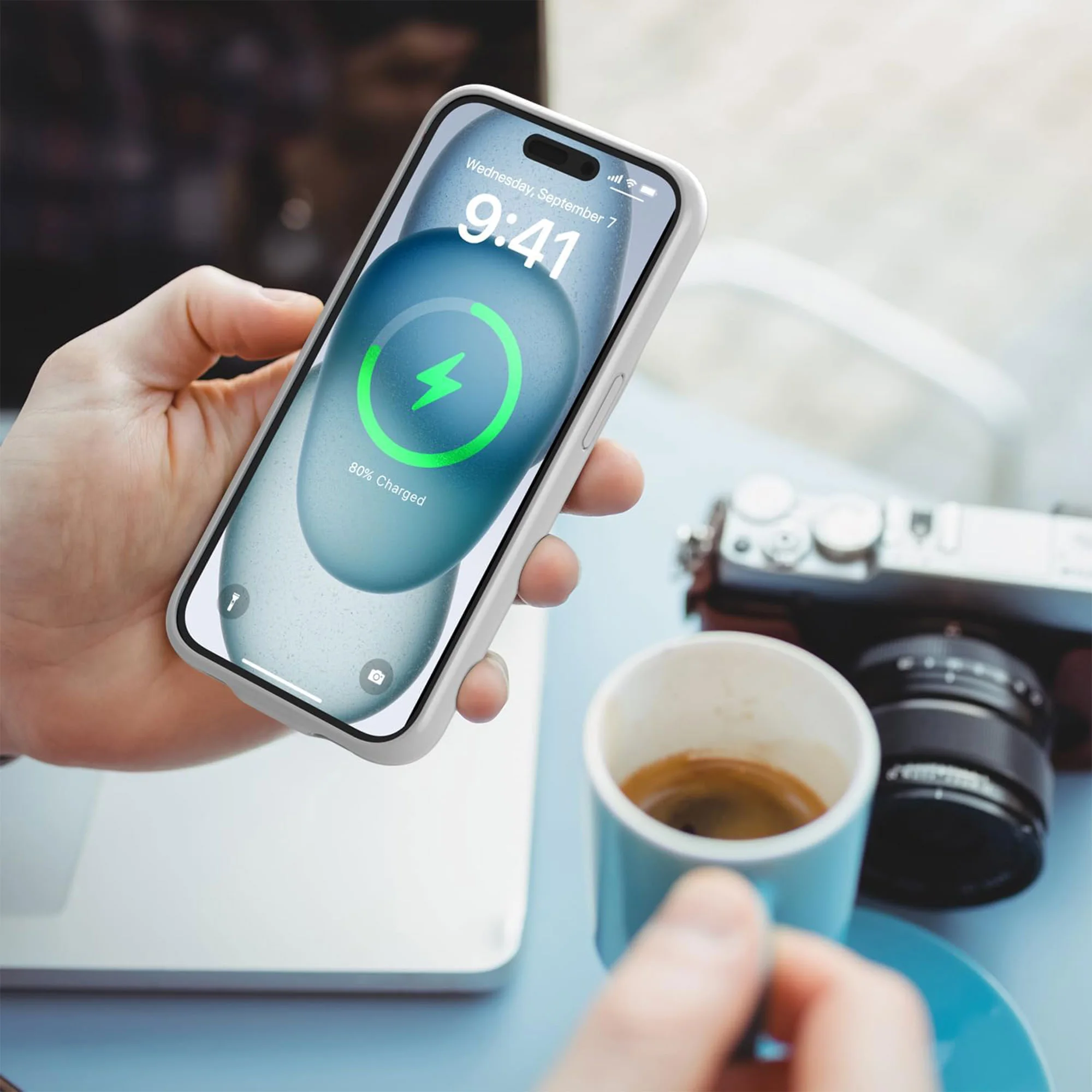 كافر جوال وباوربنك لحماية الأيفون وحل مشكلة نفاذ البطارية أيفون 15 pro max