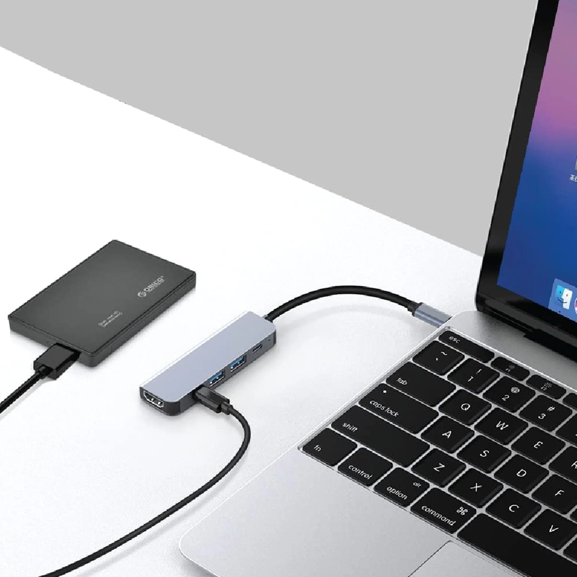 محول متعدد المنافذ  (ناقل سريع - K4 HDMI-PD 100W - مداخل Type-c)