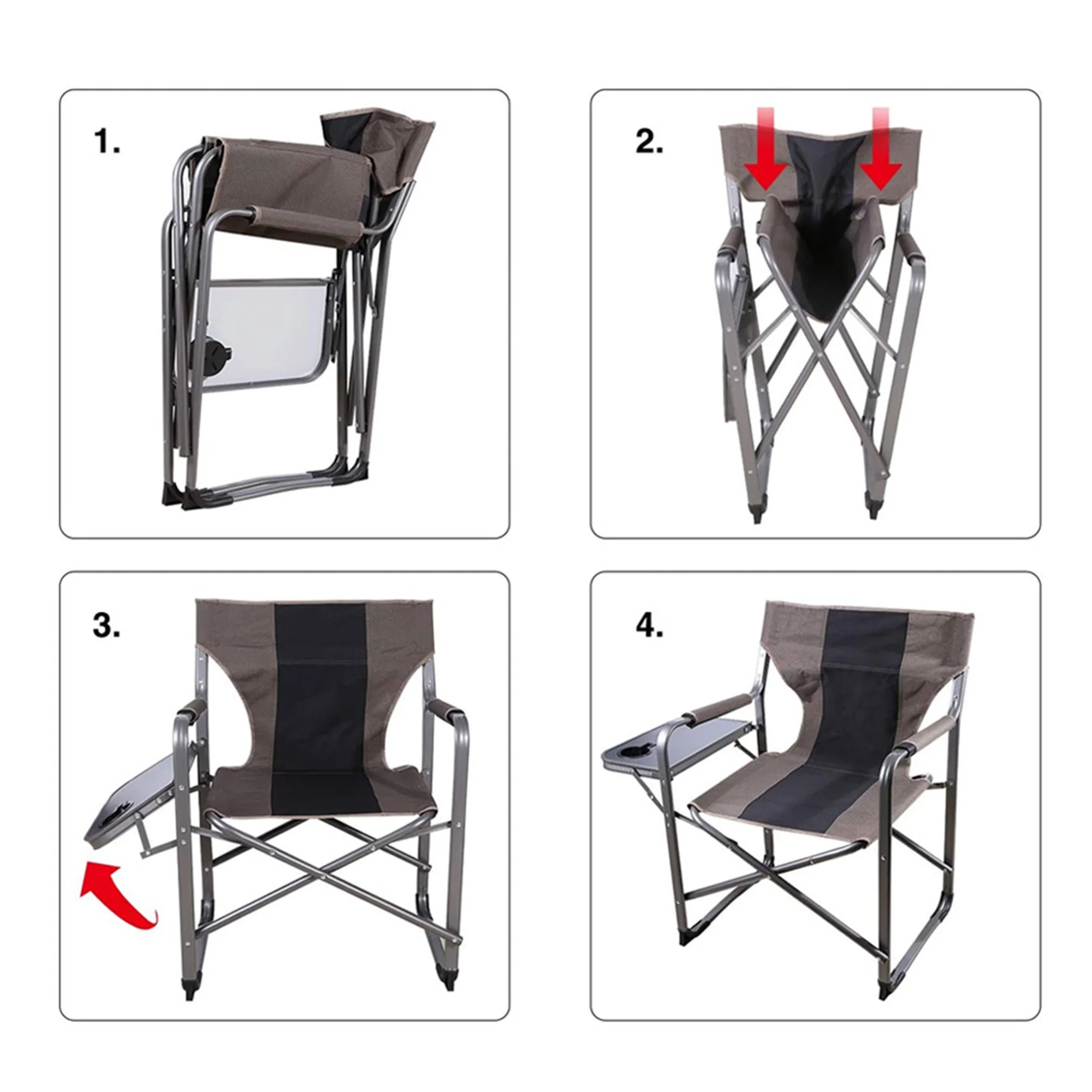 • كرسي بمسند قابل للطي للتخييم