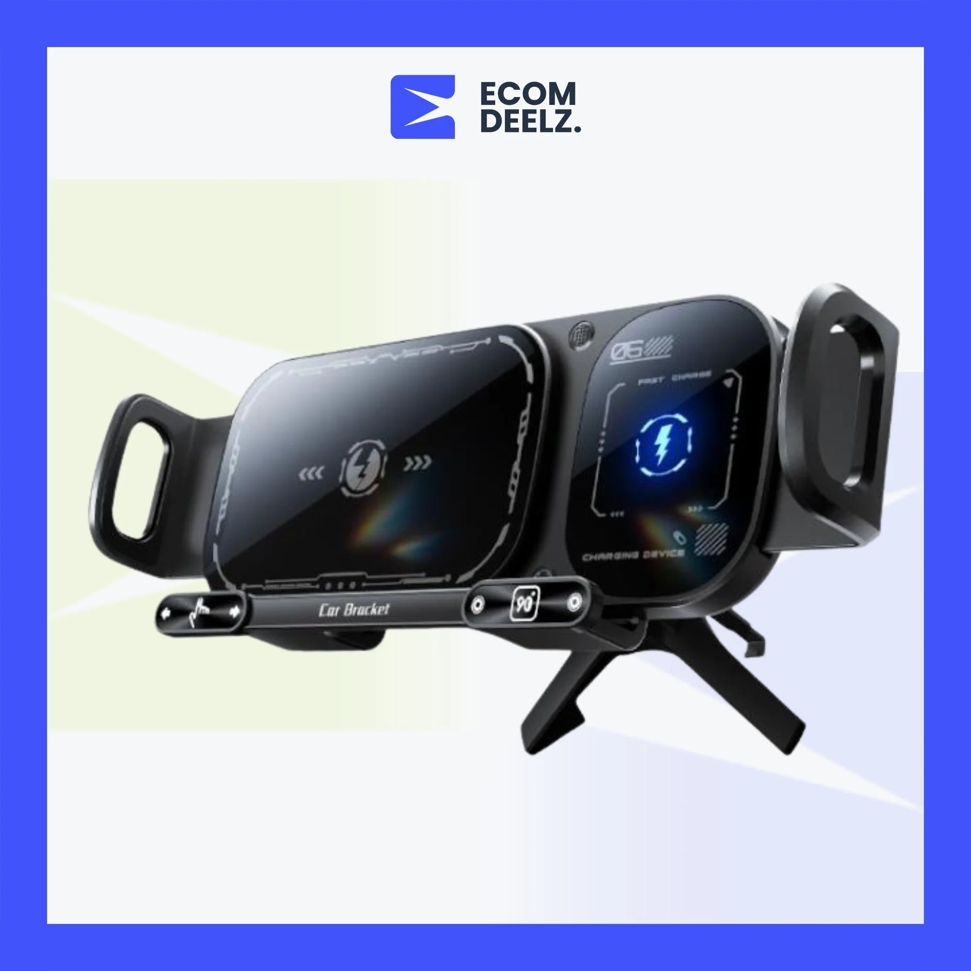 حامل هاتف مغناطيسي للسيارة مع شحن لاسلكي سريع