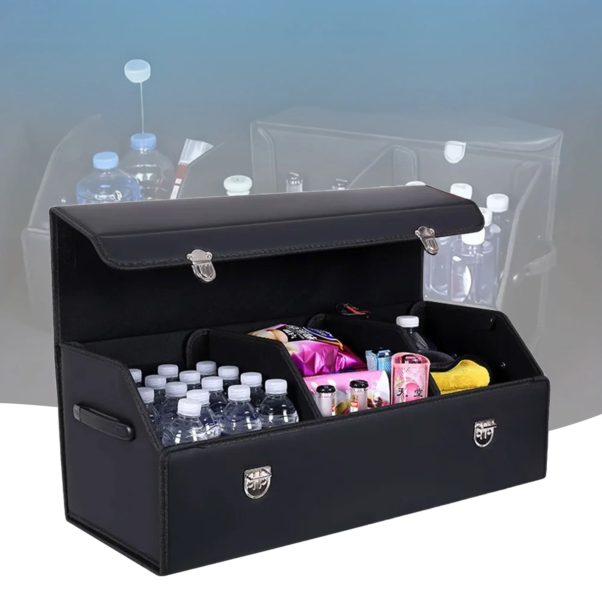 منظم شنطة السيارة الجلدي لتوفير المساحة وترتيب الأغراض