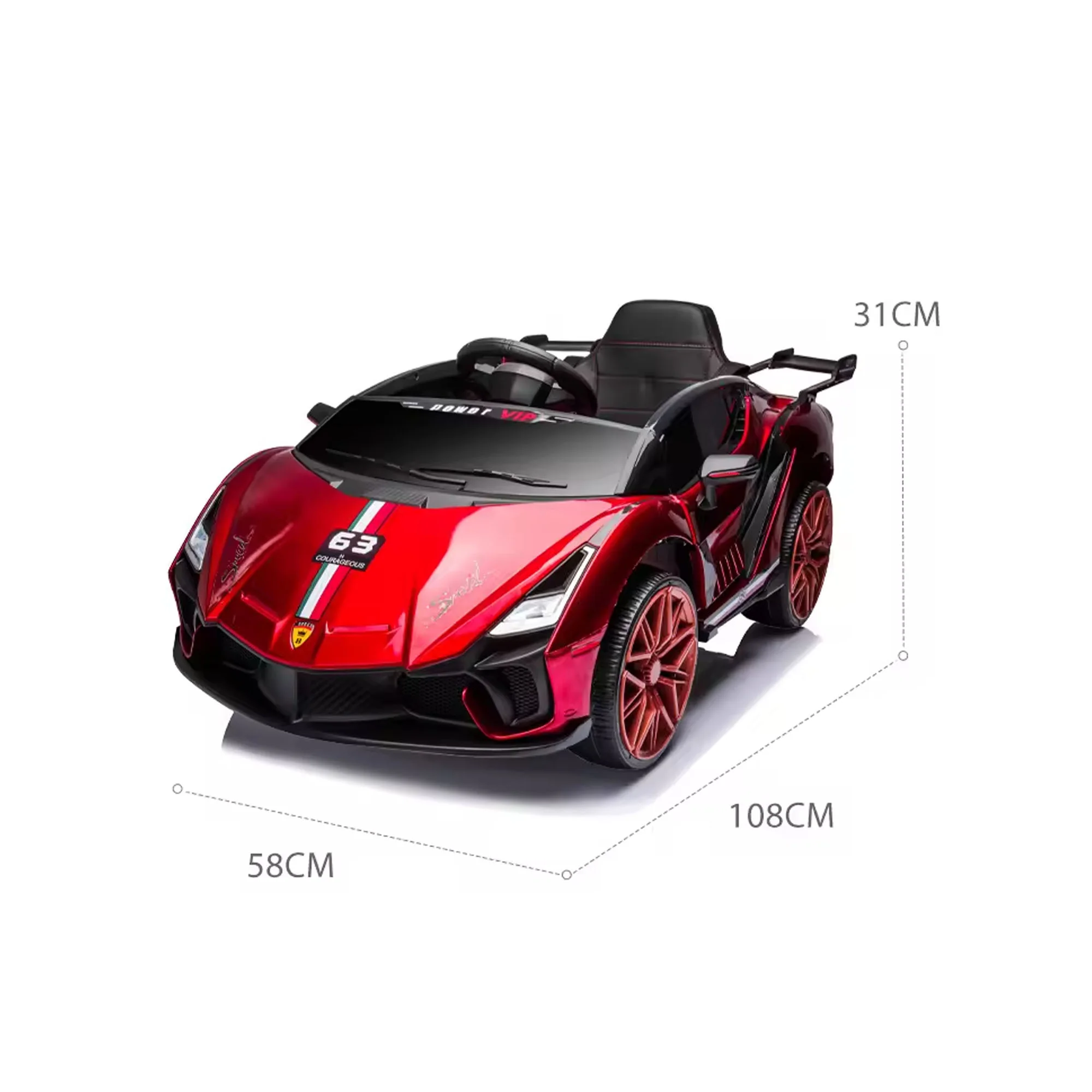 سيارة سباق لامبورغيني- لون أحمر