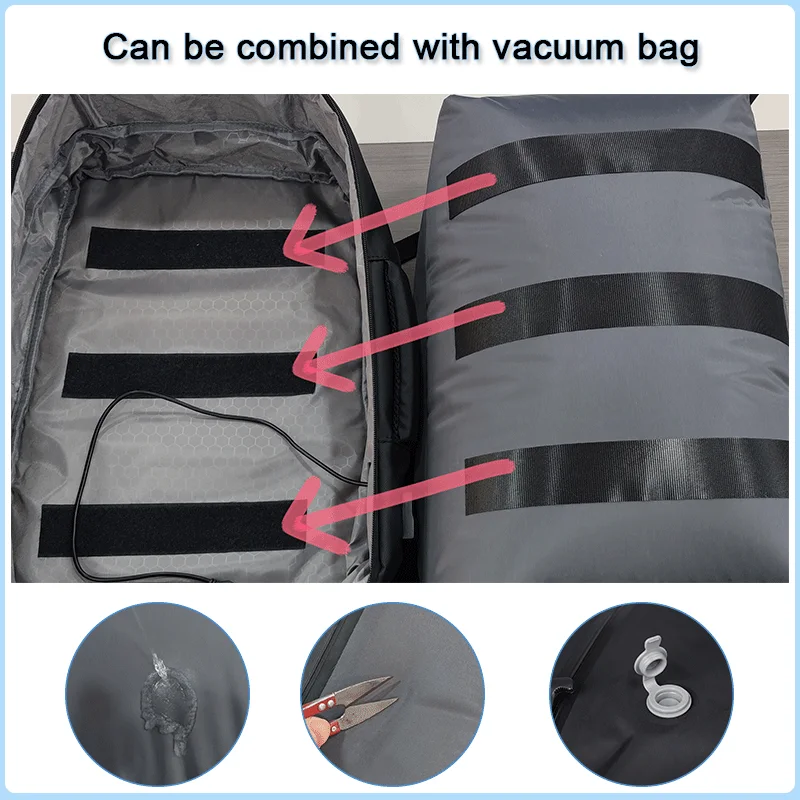 شنطة سفر مع خاصية الشفط