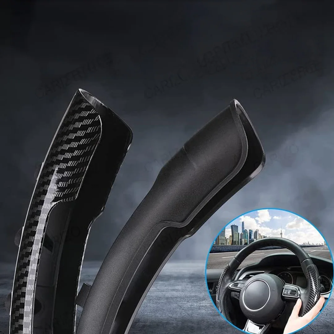 • غطاء عجلة قيادة السيارة من ألياف الكربون والسيليكون المضاد للانزلاق