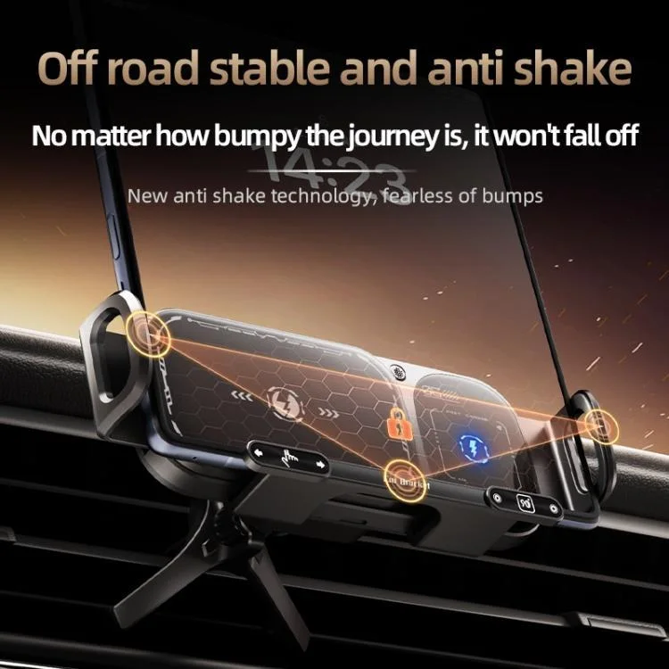 حامل هاتف مغناطيسي للسيارة مع شحن لاسلكي سريع
