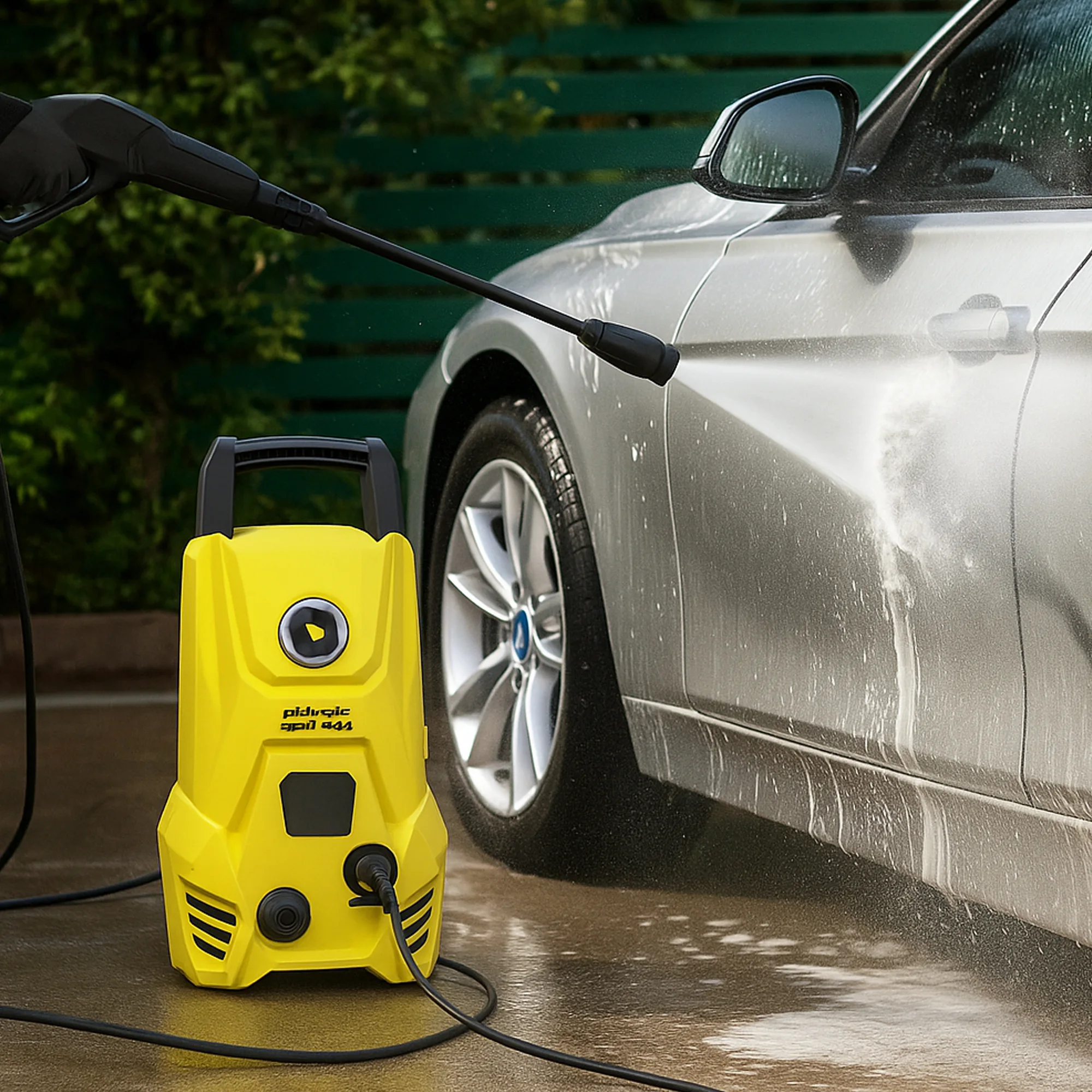 جهاز غسيل السيارة أوتوماتيكي محمول بضغط عالي بقوة 1500 واط