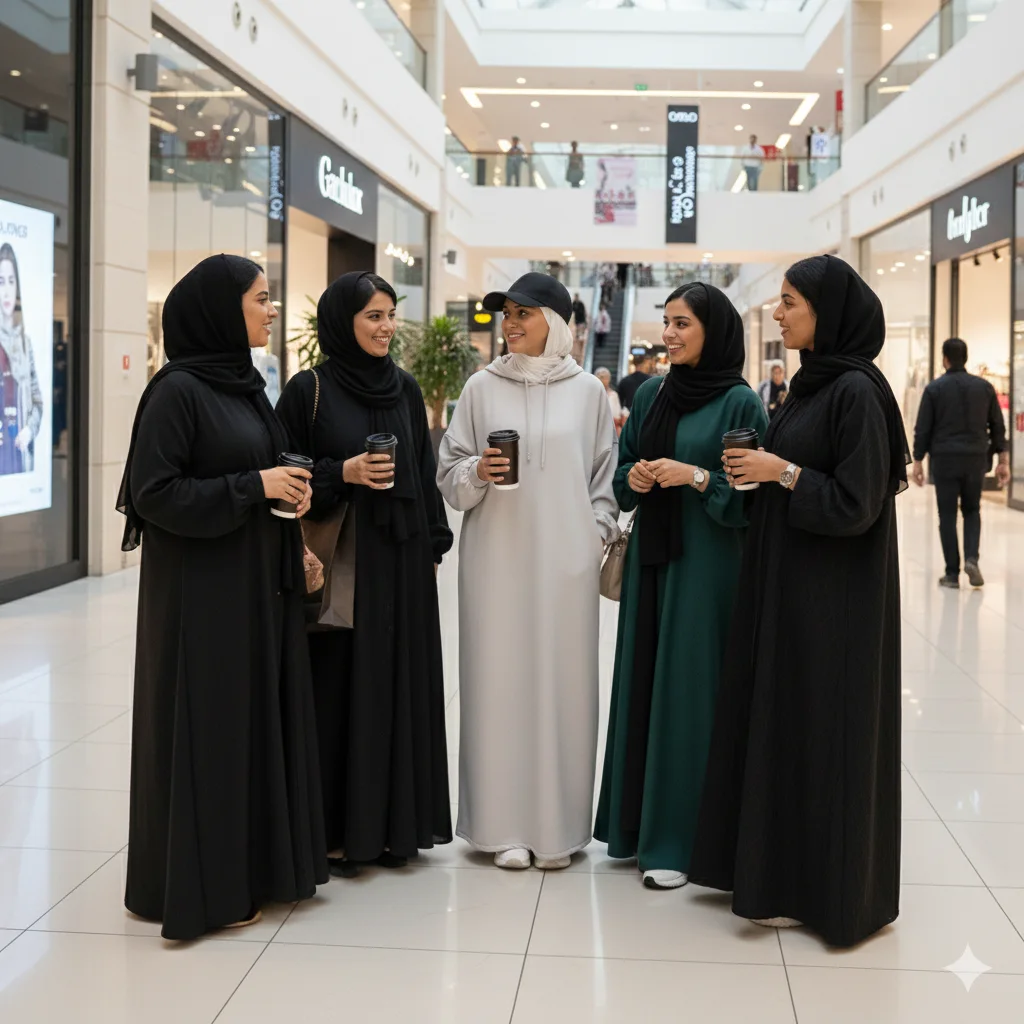 عباية لوريا الجديدة بغطاء للرأس لون أبيض مقاس XL