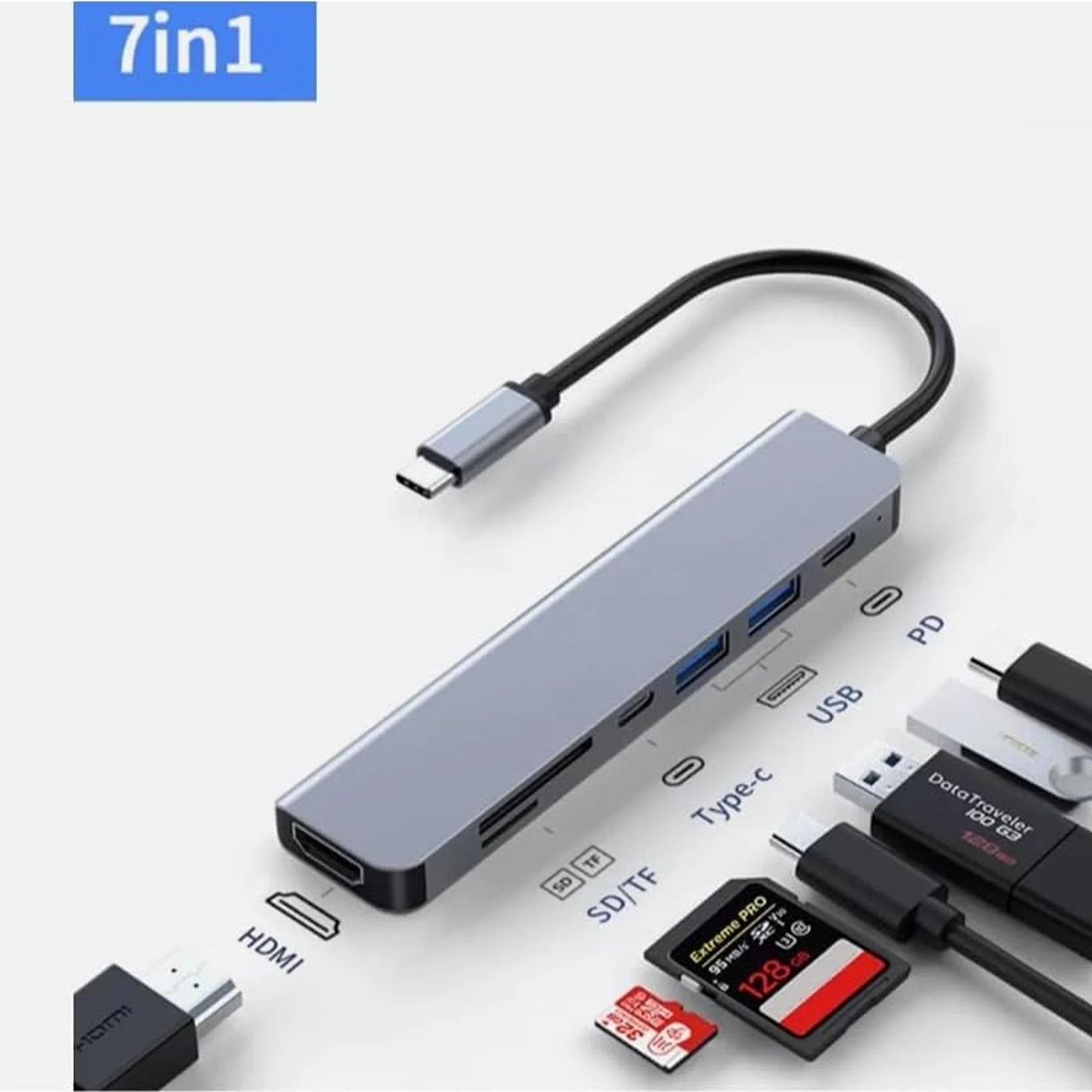 محول متعدد المنافذ  (ناقل سريع - K4 HDMI-PD 100W - مداخل Type-c)