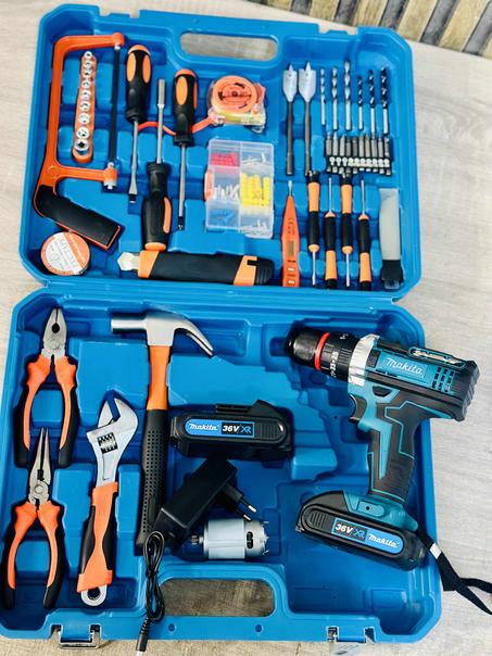 MAKITA Valise Complète 128 Pièces – Perceuse 36V