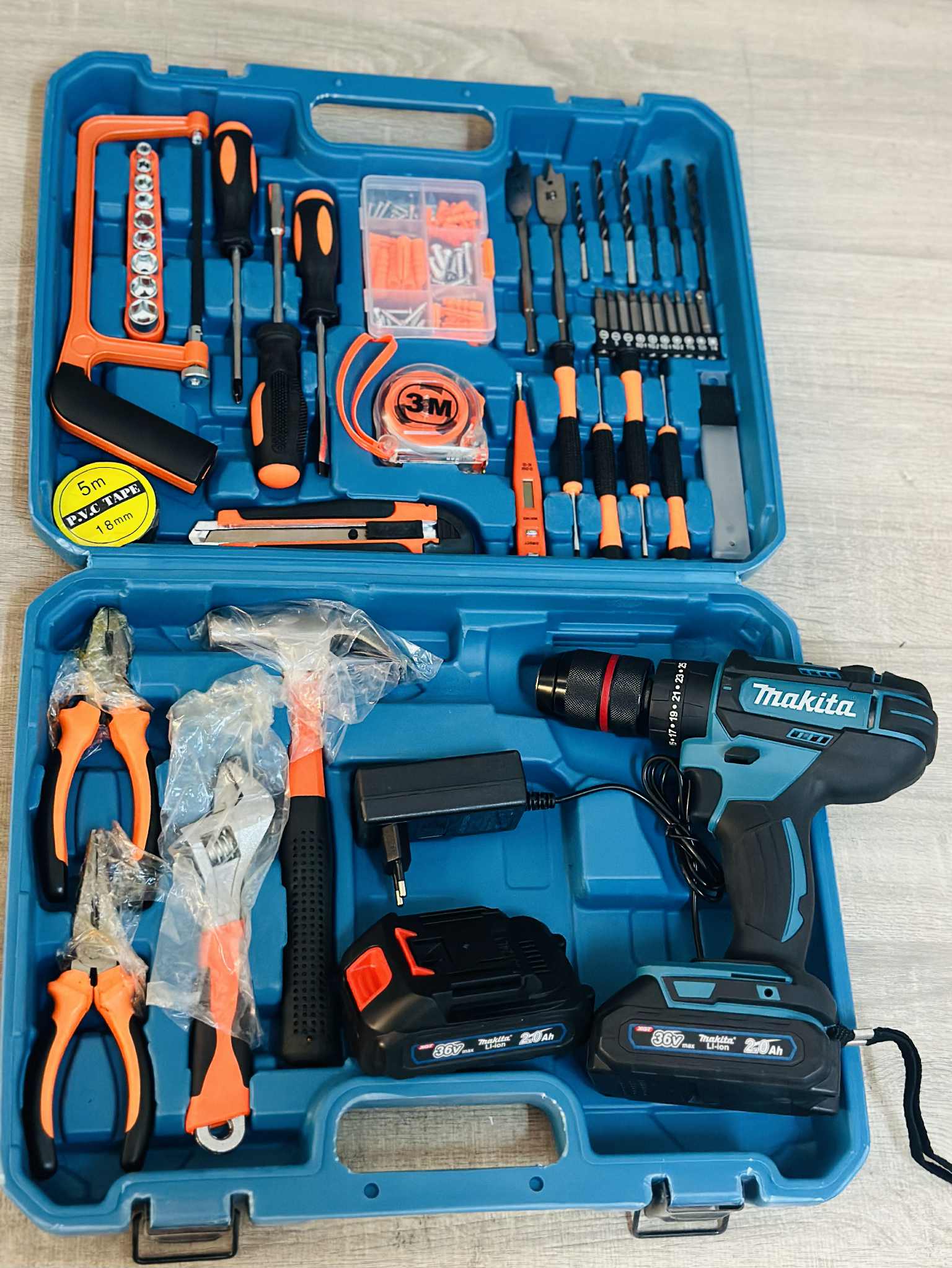 Valise Complète 128 Pièces – Perceuse 36V