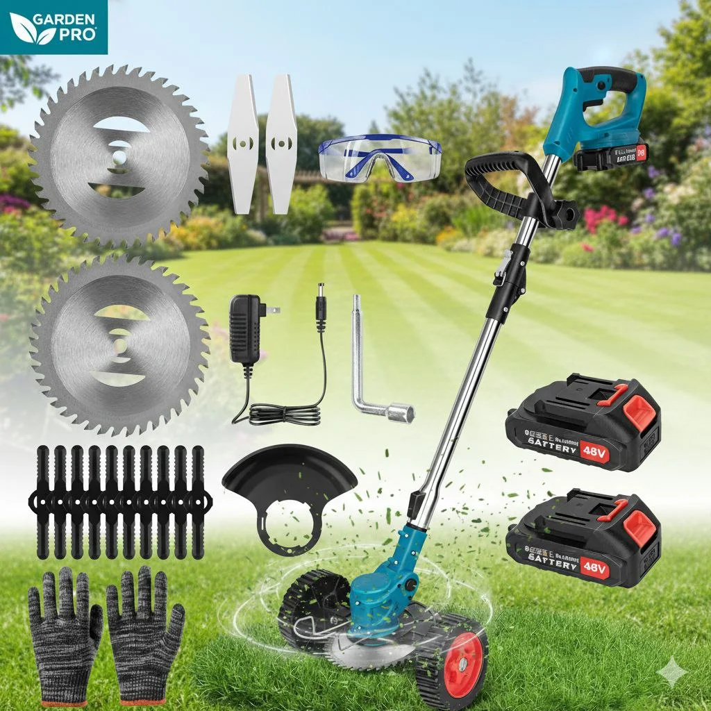 🌿 قصّاص عشب لاسلكي 48V بالعجلات 145 DT