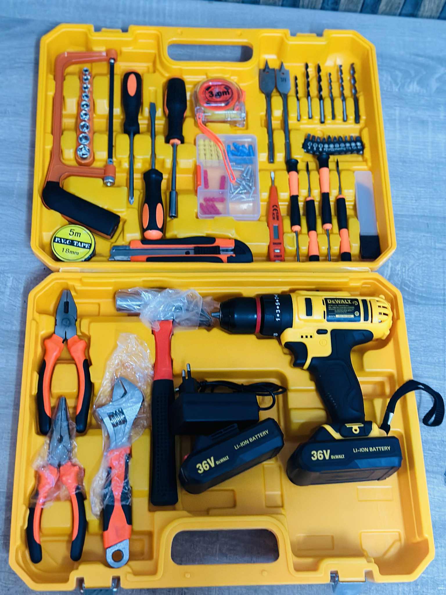 Valise Complète 128 Pièces – Perceuse 36V