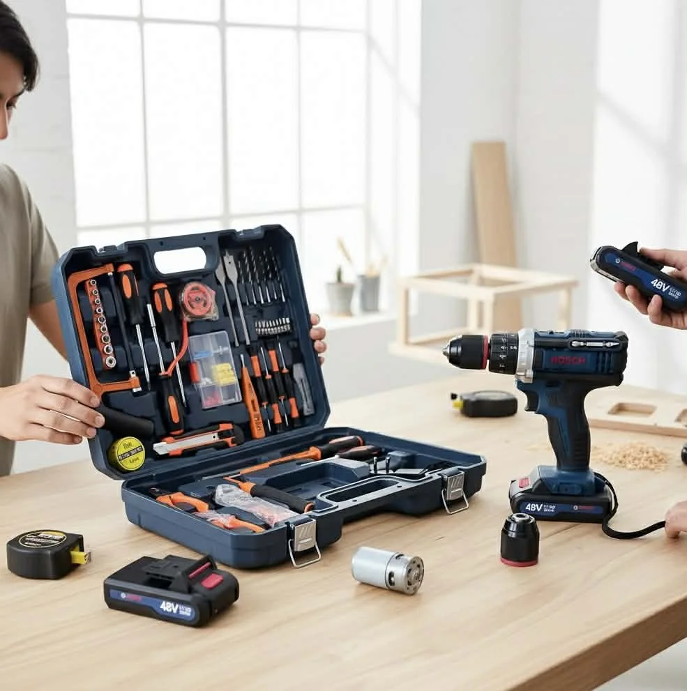 🔥 ڨاليزة BOSCH 128 Pièces + Visseuse 48V + MANDRA GRATUITE! 🔥