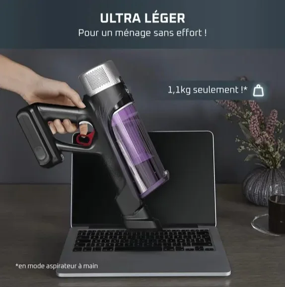 Rowenta X-Force Flex 9.60, Aspirateur balai sans fil, 100AW, 45min, Allergie