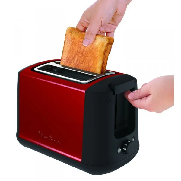Subito Select. Grille pain rouge, 850 W, 2 fentes - Moulinex