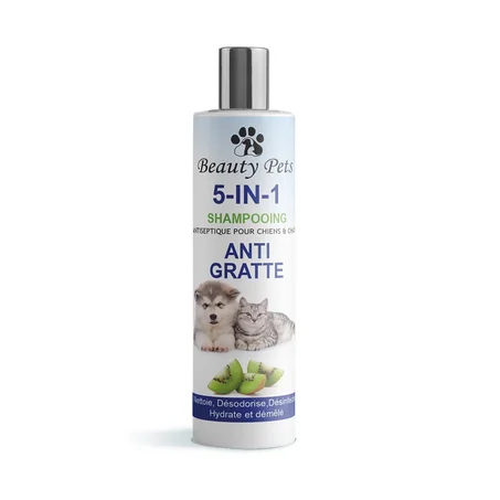 Beauty Pets Shampoing antiseptique pour chiens et chats - anti gratte 5en1 - 250ml - Kiwi