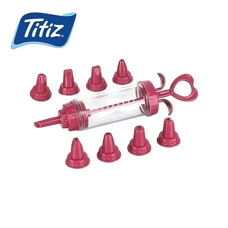Titiz Décorateur de gâteau à Buse - Pompe à crème - 8 douilles