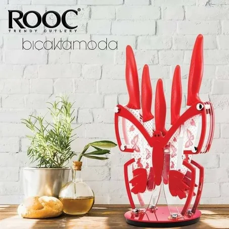 Rooc Ensemble de couteaux - Butterfly - Rouge