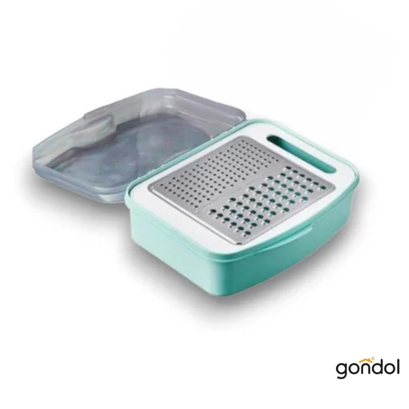 Gondol Râpe de cuisine en plastique avec récipient - 1.25L