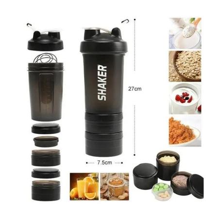 Shaker + 2 compartiments 500 ml