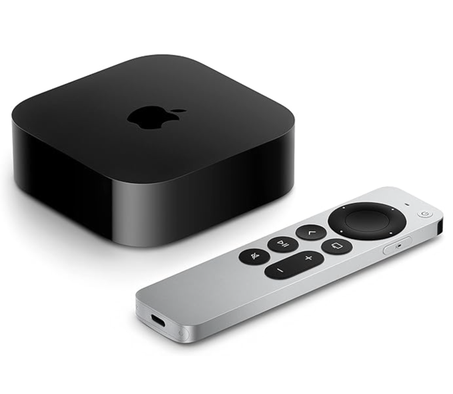 جهاز ابل تي في 4K موديل 2022 (واي فاي + مدخل ايثرنت، سعه تخزين 128 GB) - ( الجيل الثالث)