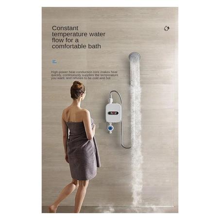 Chauffe-eau instantané électrique sans réservoir, kit de douche, salle de bain, caravane, camping-car