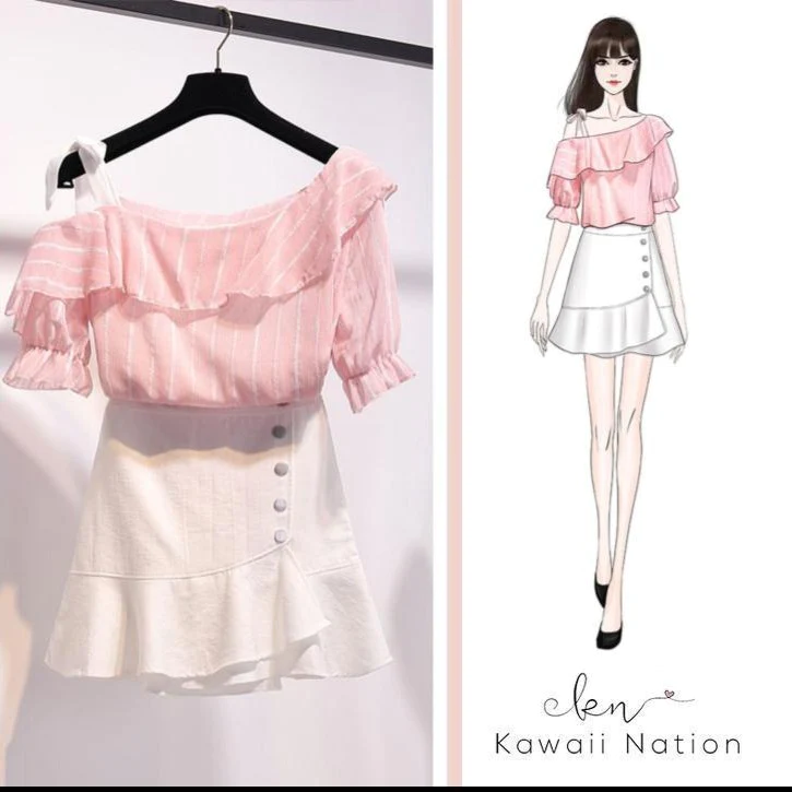"HARPER" BLOUSE AND SKIRT SET