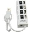 Hub USB - 4 Ports Avec Commutateur On-Off Blanc