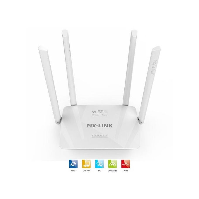 Pix Link Routeur sans fil - Point d’Accès réseau - Répéteur Wifi - 4 Antennes
