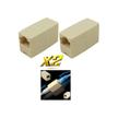 Pack de 2 - Rallonge - Raccord Réseau RJ45