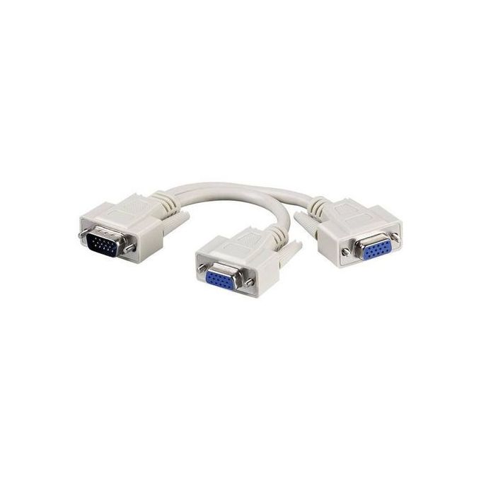 Cable VGA femelle vers 2 VGA male