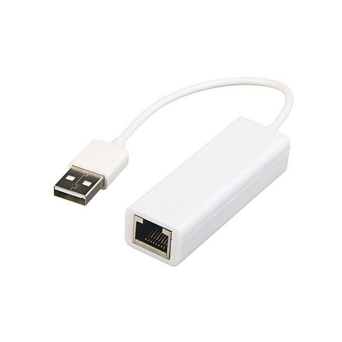 Carte Reseau - Ethernet Adaptateur - Usb 2.0 - Blanc