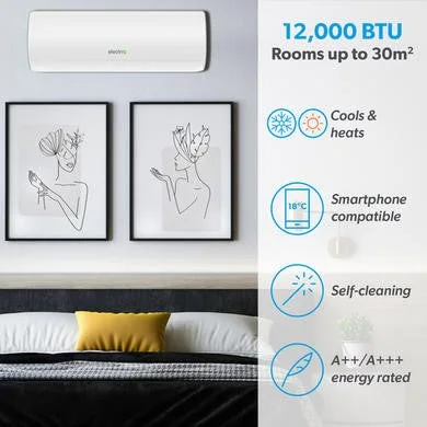 electriQ iQool 12000 BTU Smart Split Air Conditioner Heat Pump