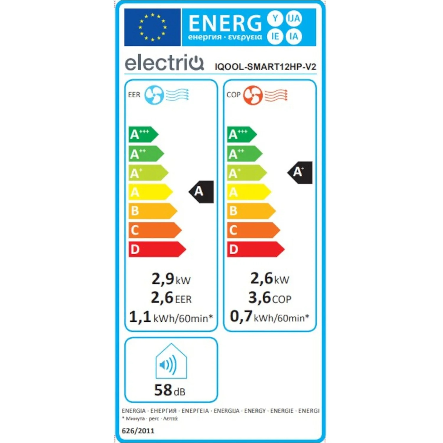 electriQ iQool 10000 BTU Smart Air Conditioner with Heat Pump