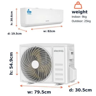 electriQ iQool 12000 BTU Smart Split Air Conditioner Heat Pump