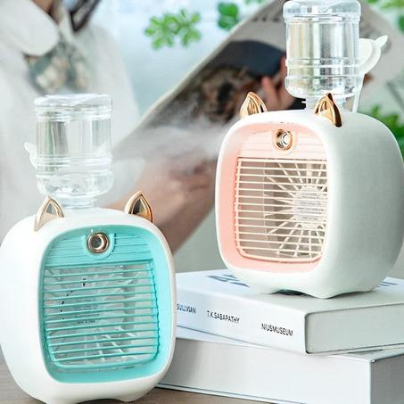 Ventilateur de brouillard de pulvérisation d'eau Portable, ventilateur d'eau oscillant à 3 vitesses, Mini refroidisseur d'air par évaporation, ventilateur de refroidissement d'eau personnel