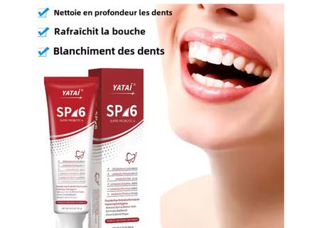 Nouveau SP 6 Rafraîchissant Réduit le Jaunissement Dentifrice Blanchiment des dents Enlever les taches Nettoyer le dentifrice
