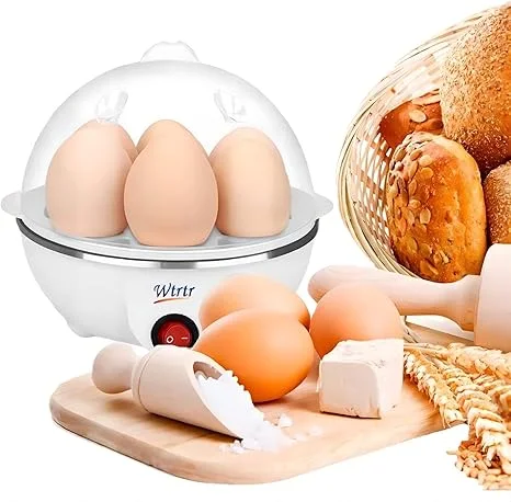 جهاز طهي بيض كهربائي بقدرة 350 واط، جهاز طهي البيض بالبخار، سعة 7 بيضات