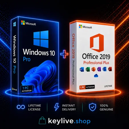 WINDOWS 10 PRO + OFFICE 2019 PROFESSIONAL PLUS – BUNDLE