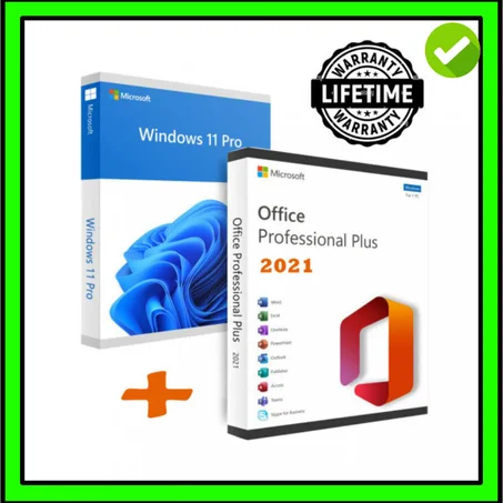 Windows, 11 Pro + Office 2021 Pro Plus 1 PC Activation Lifetime