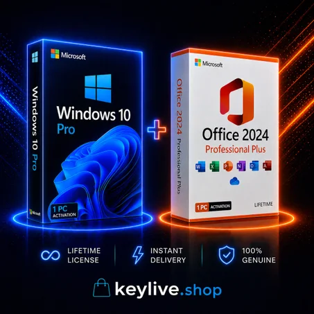 Office 2024 + Windows 10 Pro Bundle | Lifetime License + Instant Delivery