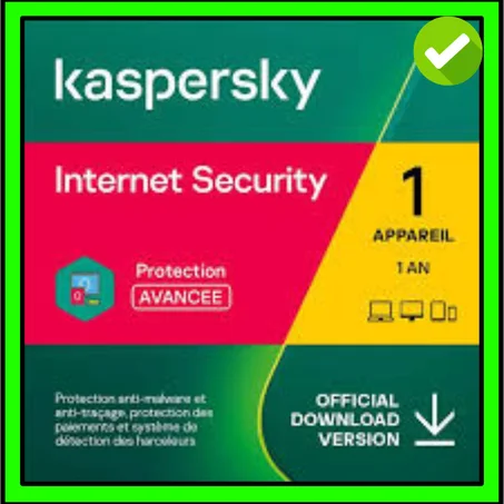 Kaspersky Internet Security -2022 1 appareil 1 an et recevez instantanément