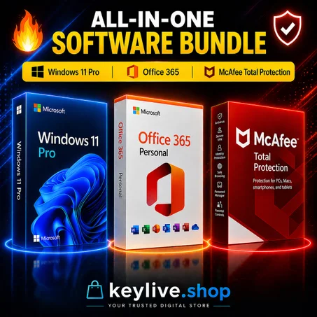Windows 11 + Office 365 + McAfee – All-in-One Software Bundle