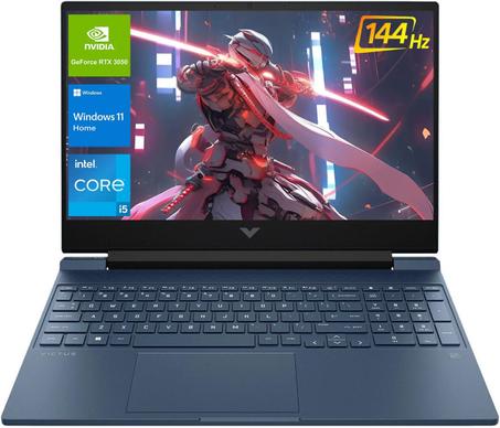 HP لابتوب العاب فيكتوس 15.6 i5 بشاشة FHD انش 1920x1080 144Hz ومعالج انتل كور i5-12450H وبطاقة انفيديا جيفورس RTX 3050 - RAM 32GB وSSD 1TB وكيبورد باضاءة خلفية ولوحة لمس وقارئ بطاقات SD