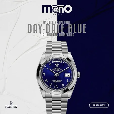 Day-Date Blue Dial Arabic Numerals