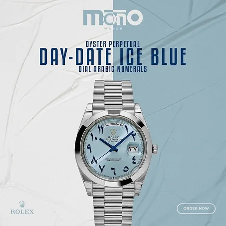 Oyster Perpetual Day-Date Ice Blue – Arabic Numerals