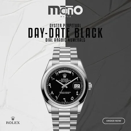 Day-Date Black – Arabic Numerals