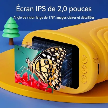Microscopes 4K pour Enfants, Mini Microscope de Poche Portable 1000X